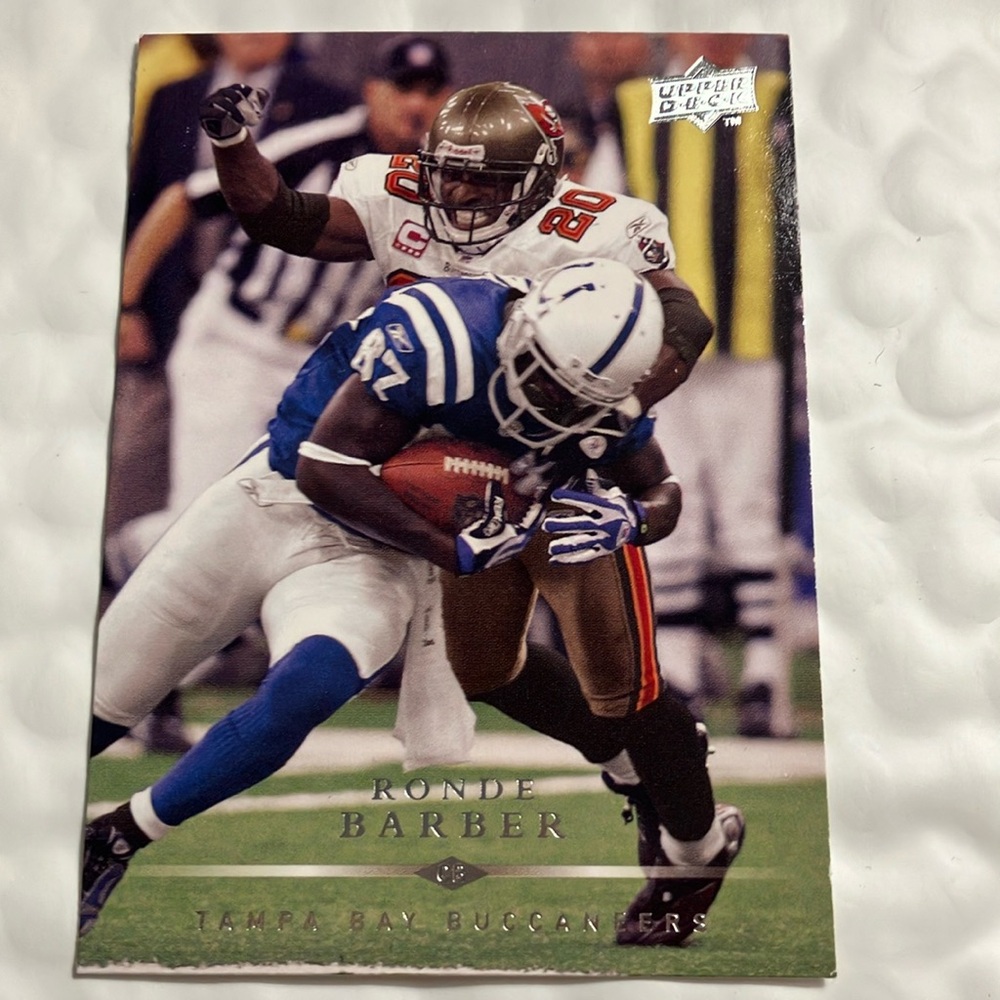 RONDE BARBER, TAMPA BAY BUCCANEERS 2008 Upper Deck Football card